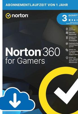 NortonLifeLock 360 for Gamers 3 Geräte 1 Nutzer 1 Jahr EU